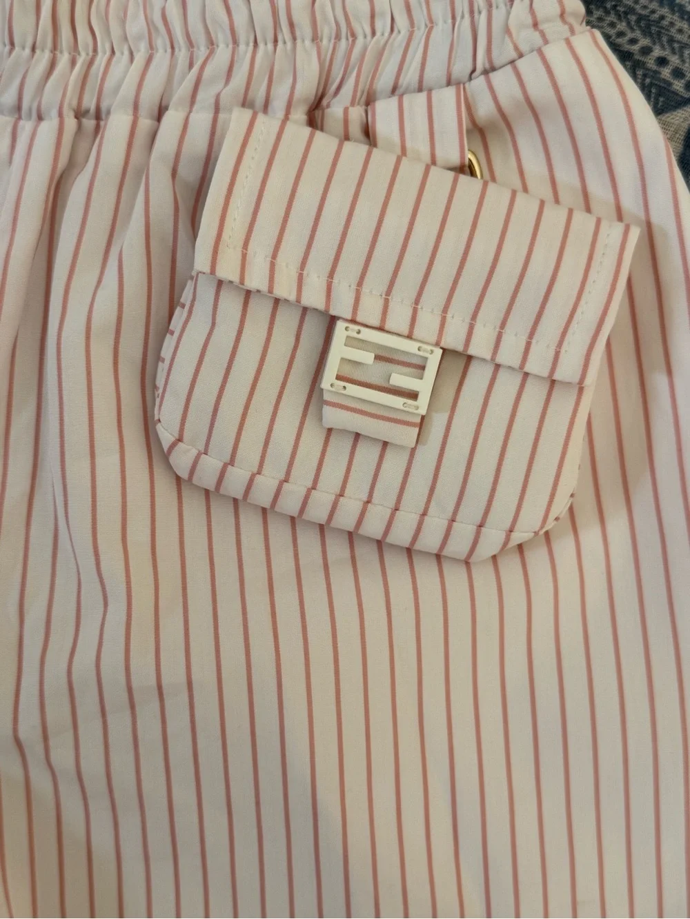 Fendi Pink Striped kids Shorts
